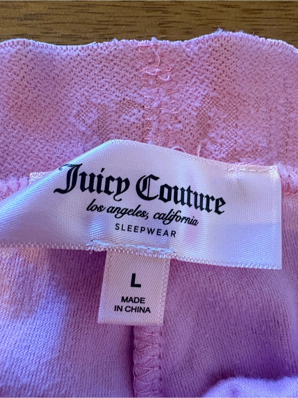 Juicy Couture Pink Rhinestone Logo Lounge Shorts - Picture 3 of 4